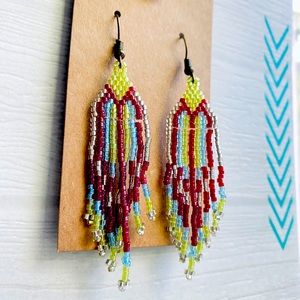 Artisan handmade fringe earrings